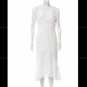 Monique Lhuillier midi dress with embroidered